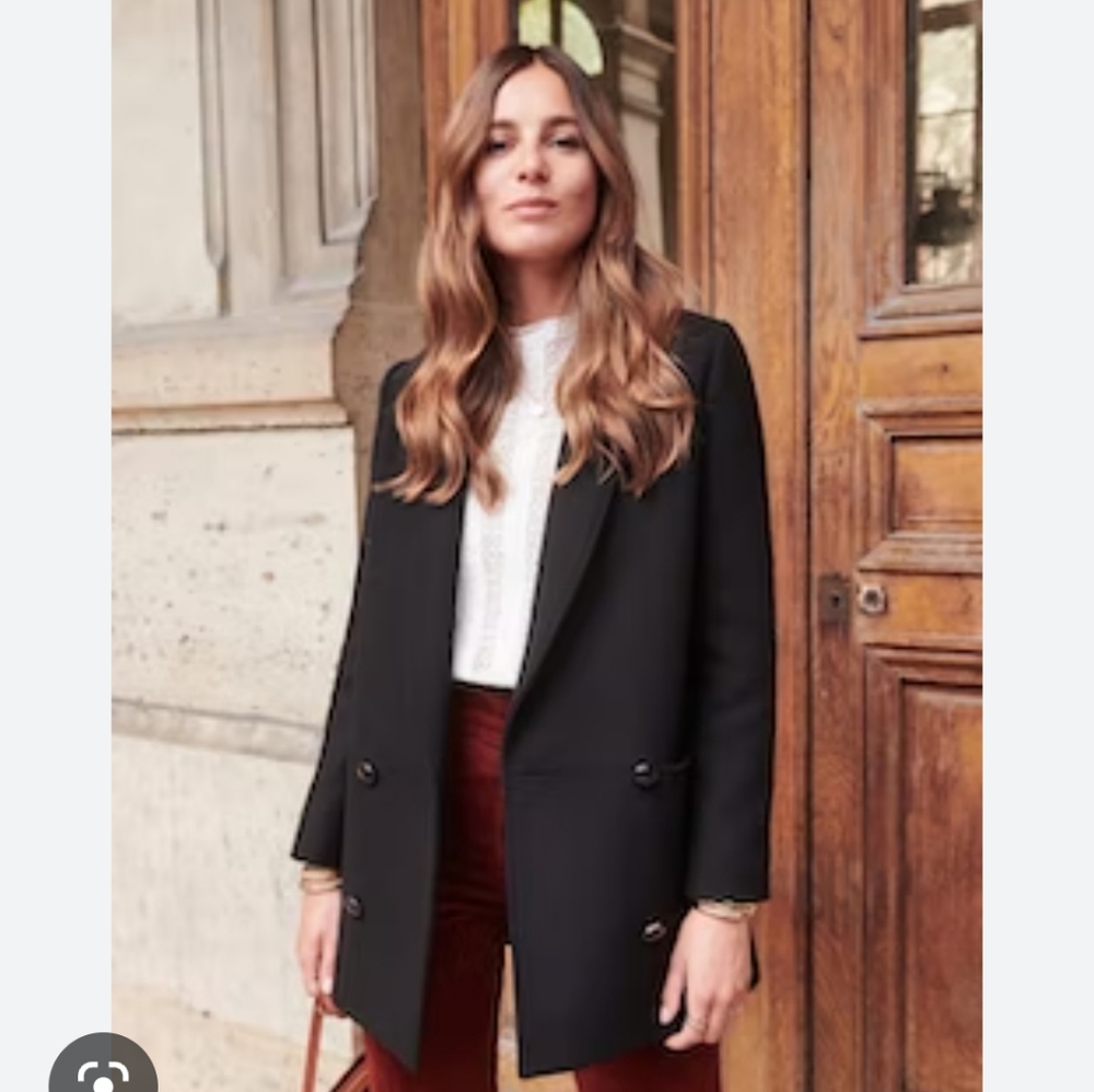Sezane James coat in black